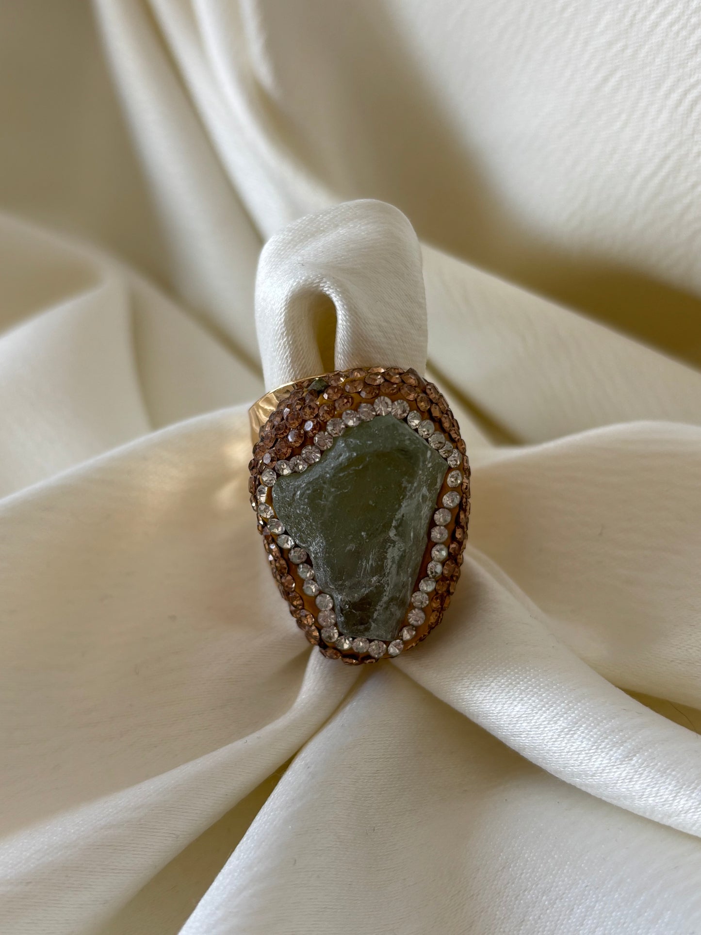 Anillo Druzy Verde