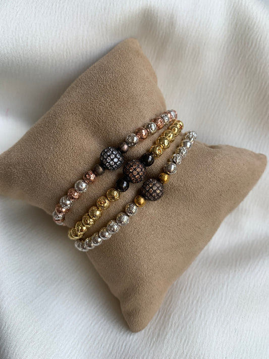 Set 3 Pulseras Metálicos