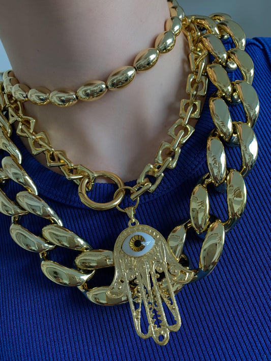 Collar Cilindros Dorado