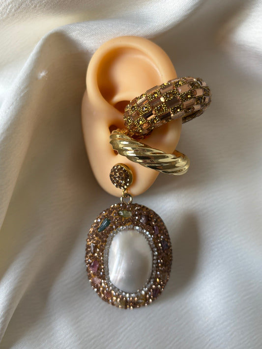 Aretes Espinela Madre Perla