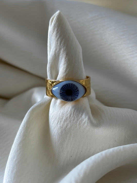 Anillo Ojo Chico Martillado