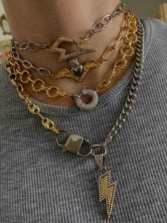 Collar Alas Bitono Corazon