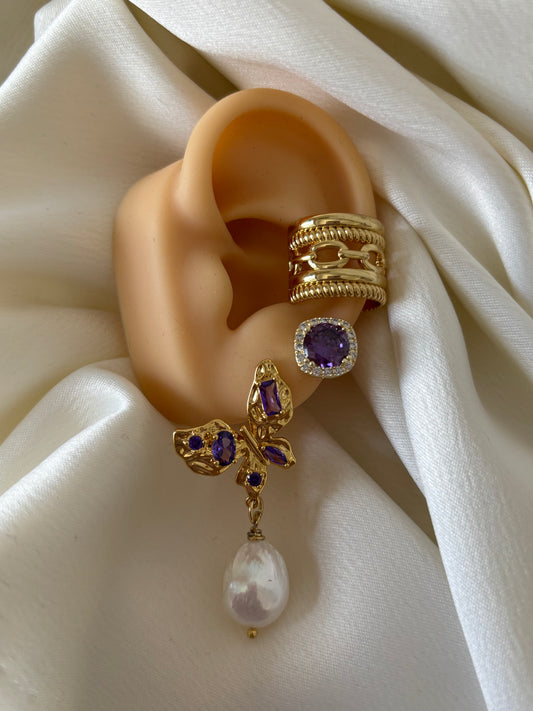 Aretes Mariposa Morada