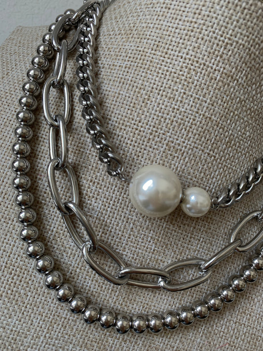 Set 3 Cadenas Perlas