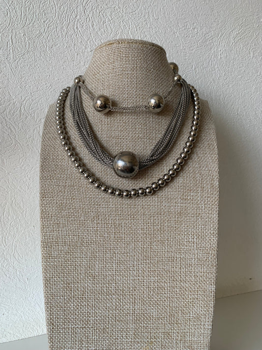 Set Layering Bolas Plateado