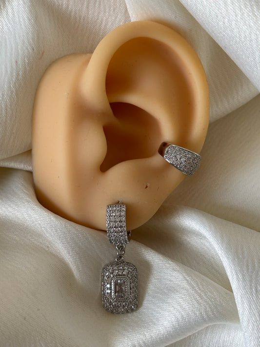 Aretes Placa Circonias