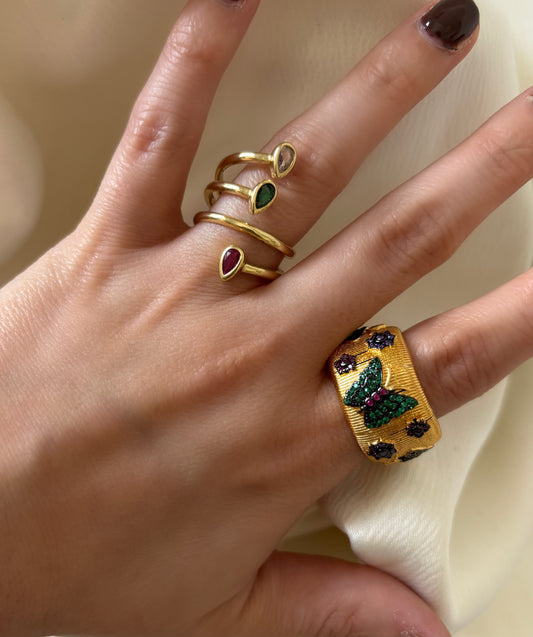 Anillo Chunky Mariposas