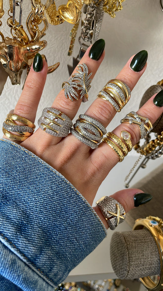 Anillo Bitono Circonias