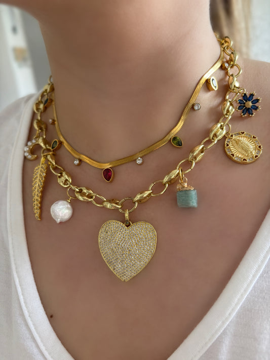 Collar Charms Corazon