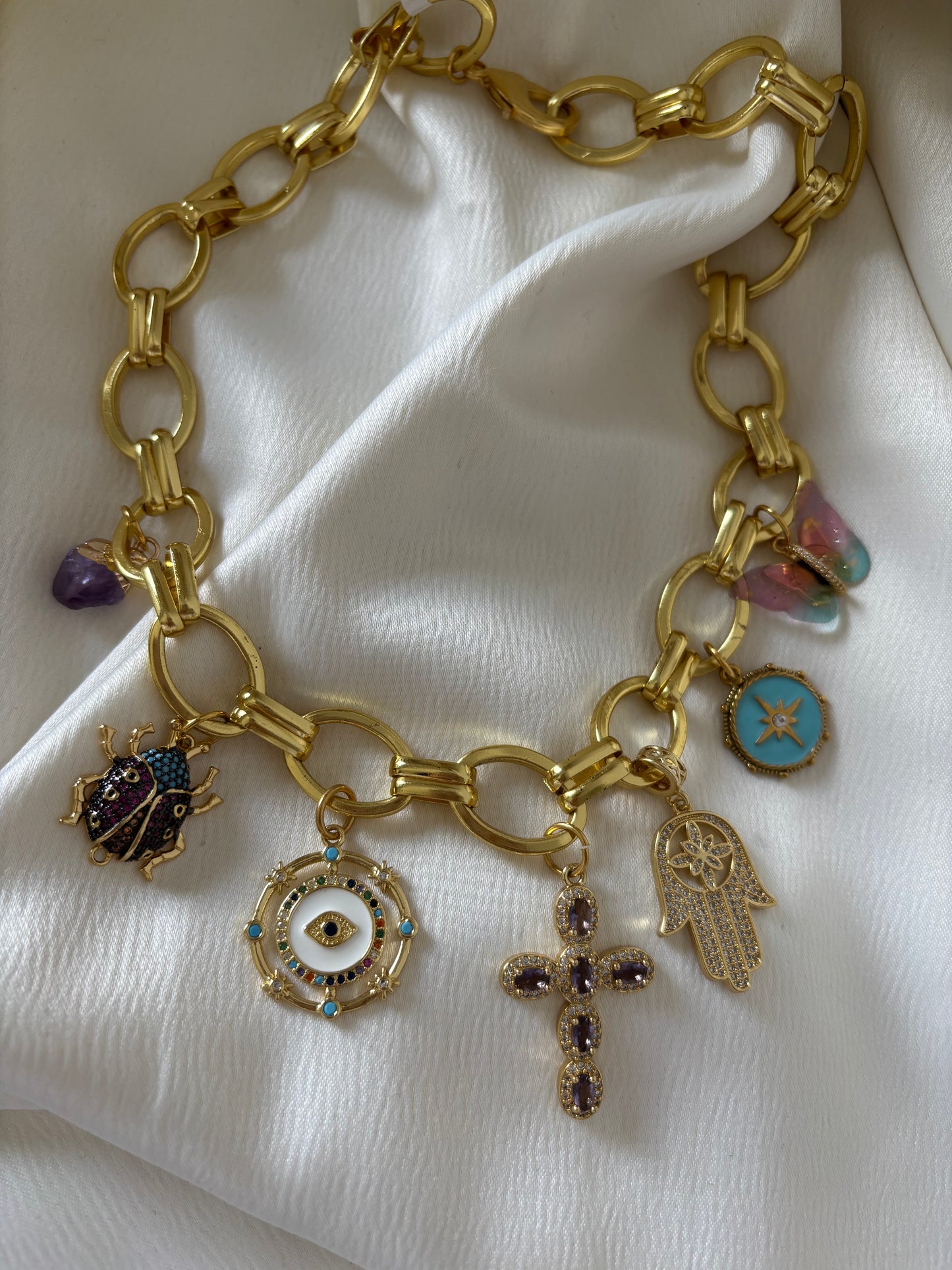 Charms Morado y Turquesa