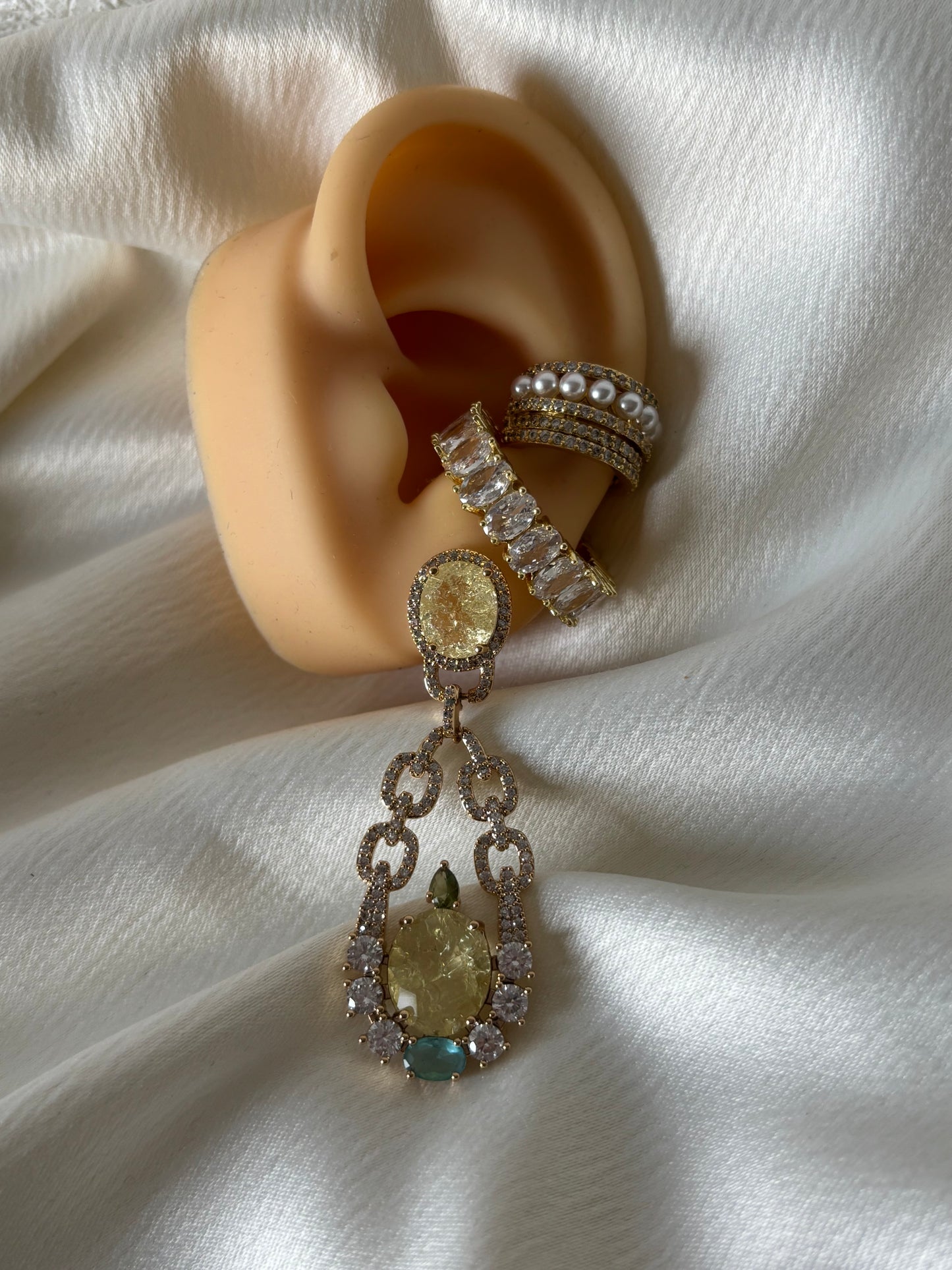 Aretes Citrina Circonias