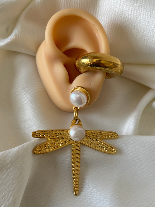 Aretes Libelula Perla