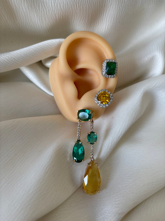 Aretes Verde y Amarillo