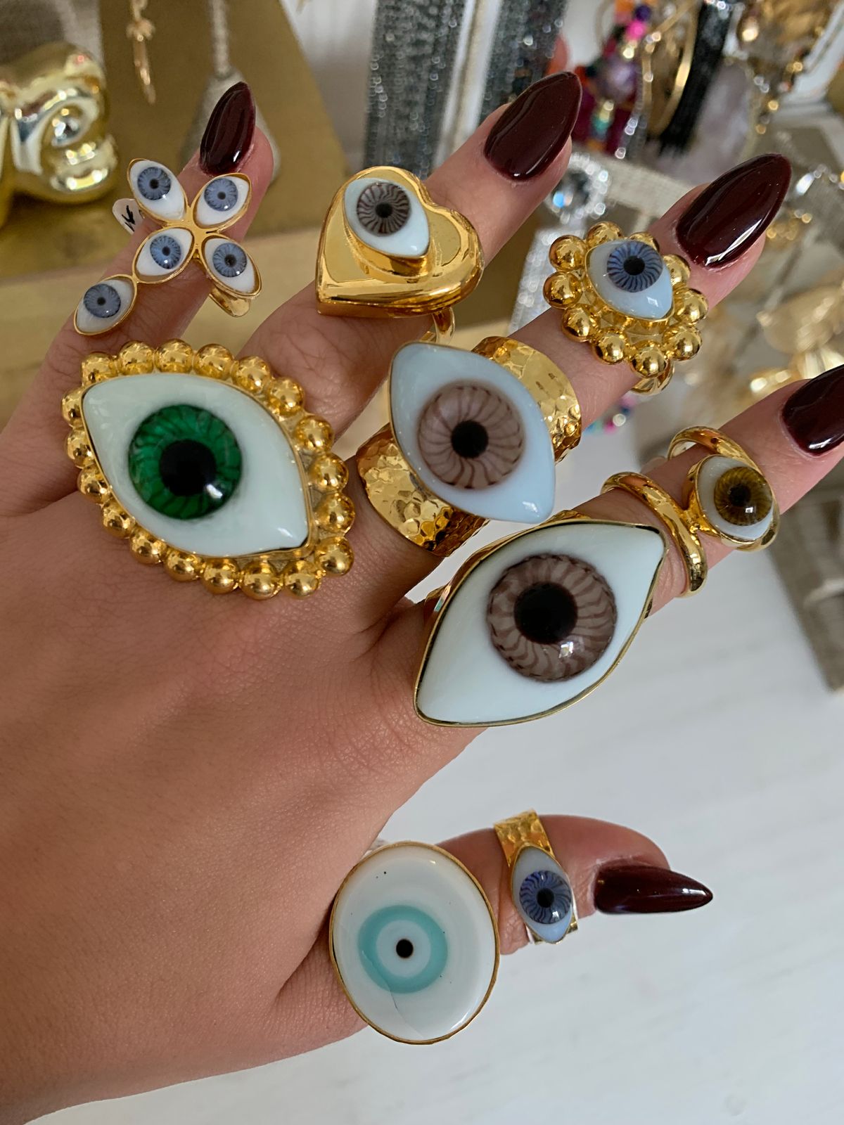 Anillo Ojo Chico Martillado