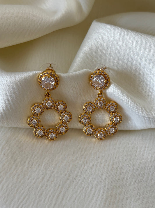 Aretes Flores Circonias