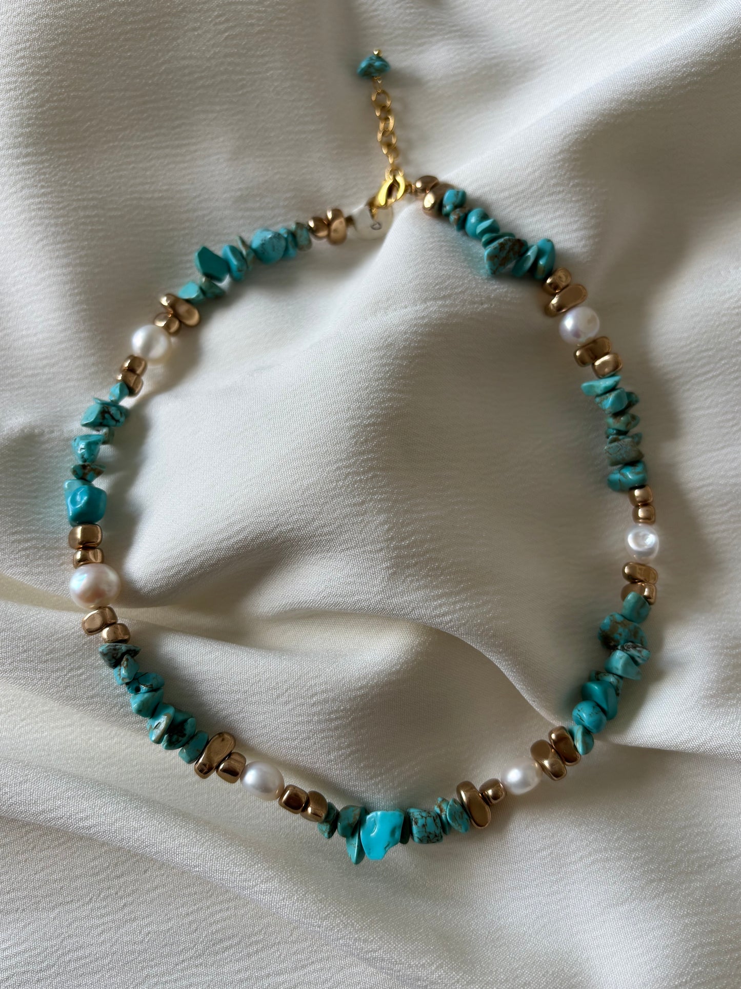 Collar Chips Turquesa