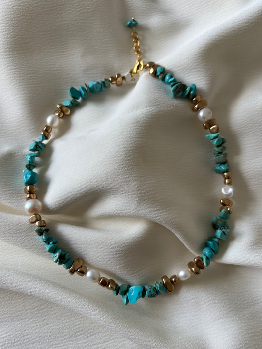 Collar Chips Turquesa