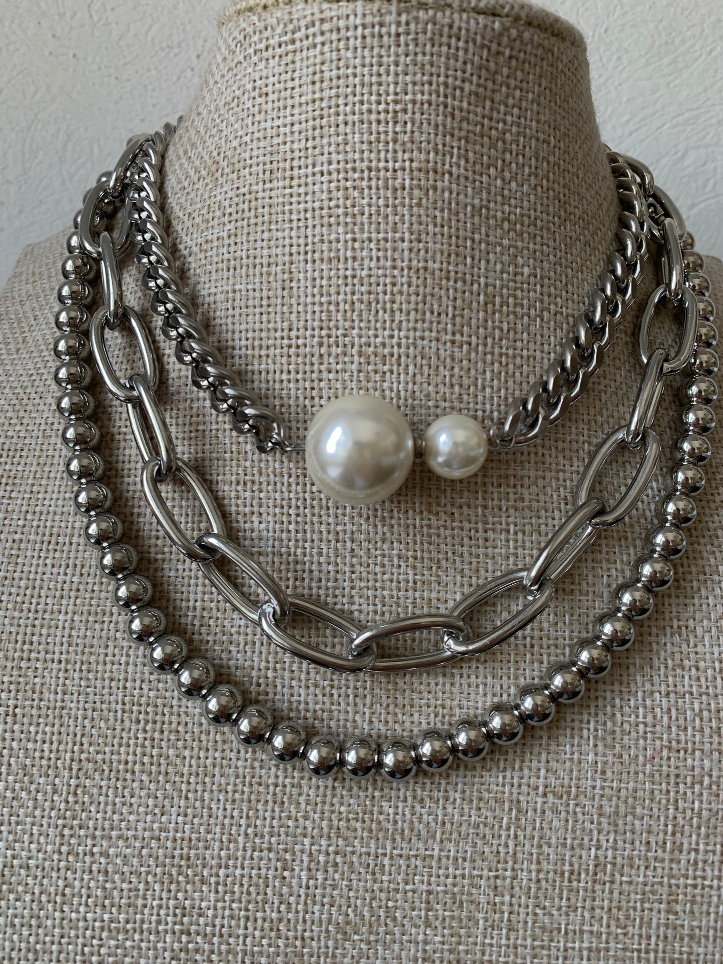 Set 3 Cadenas Perlas