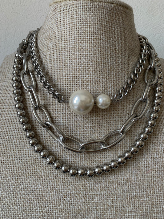 Set 3 Cadenas Perlas