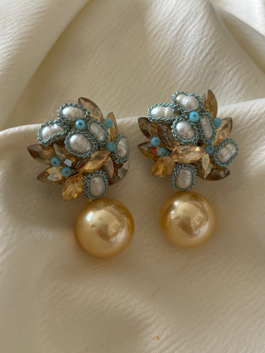 Aretes Enjambre Perlas