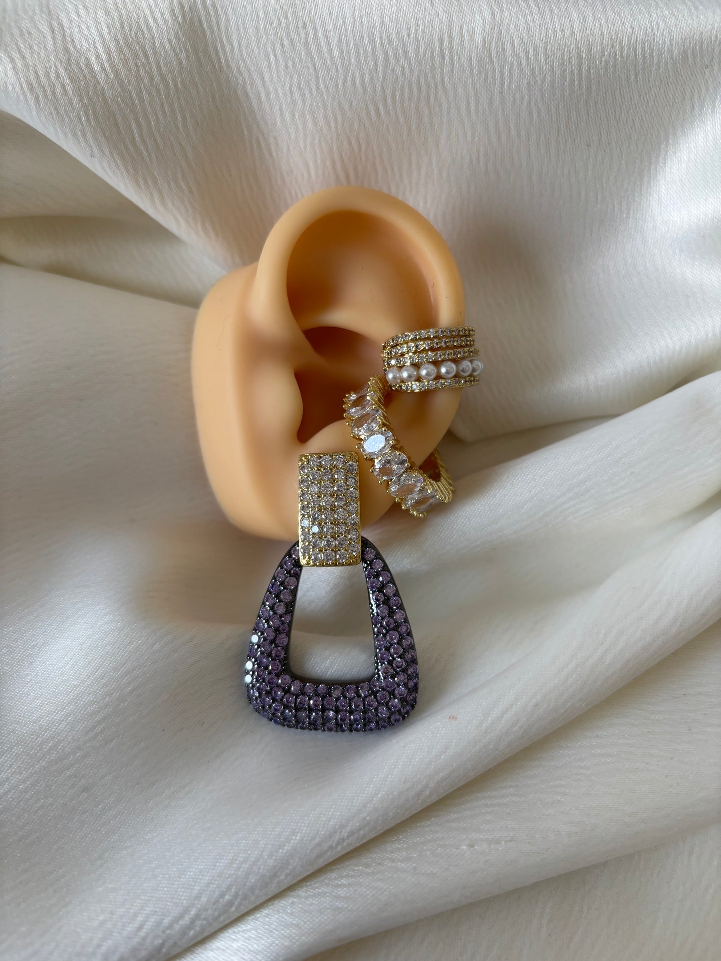 Aretes Hebilla Lila