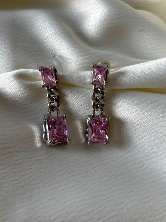 Aretes Eslabones Pink