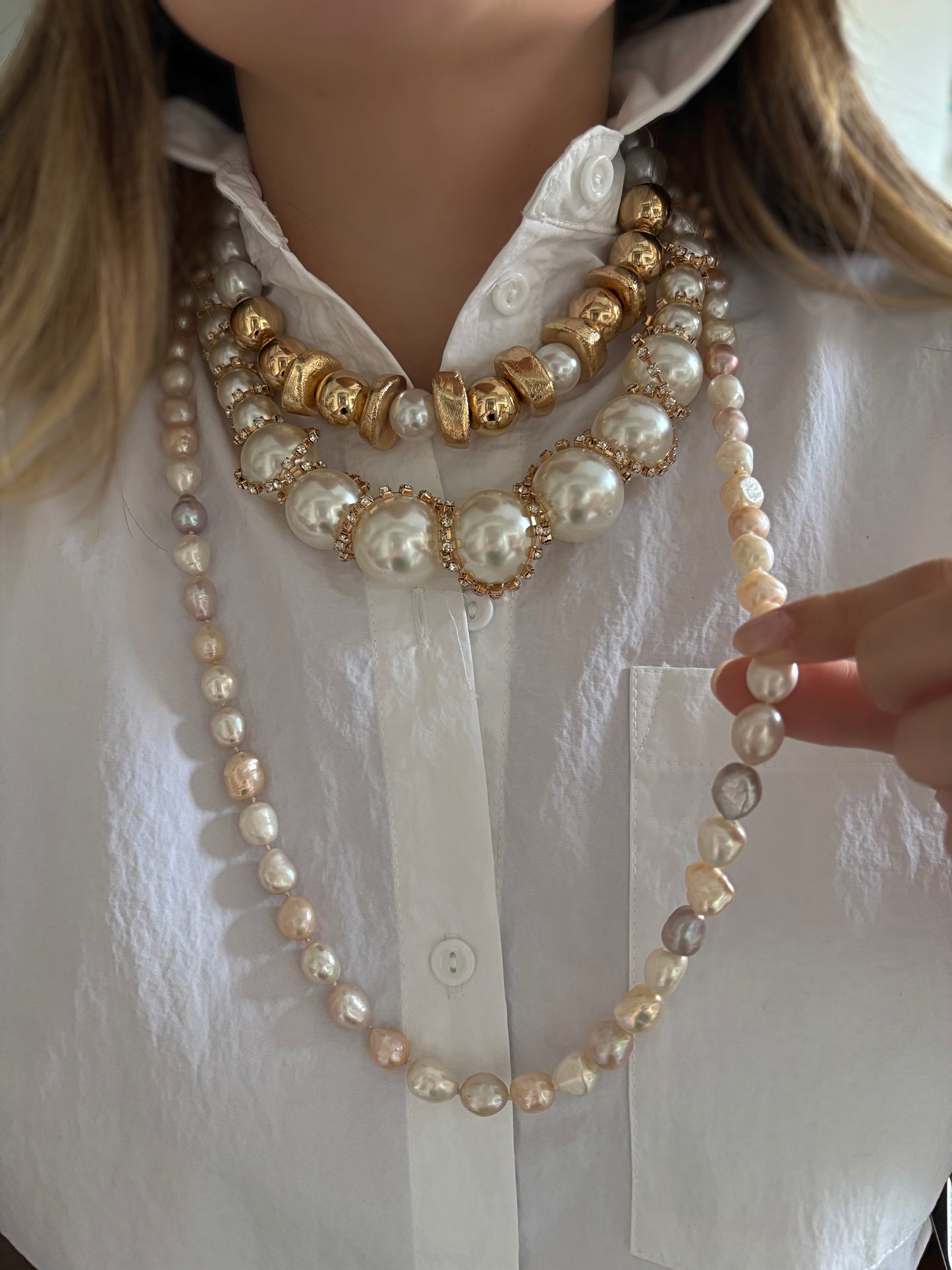 Collar Largo Perlas Naturales