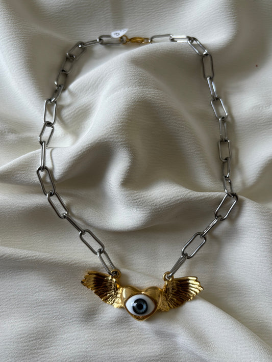 Collar Bitono Ojo Turco Alas