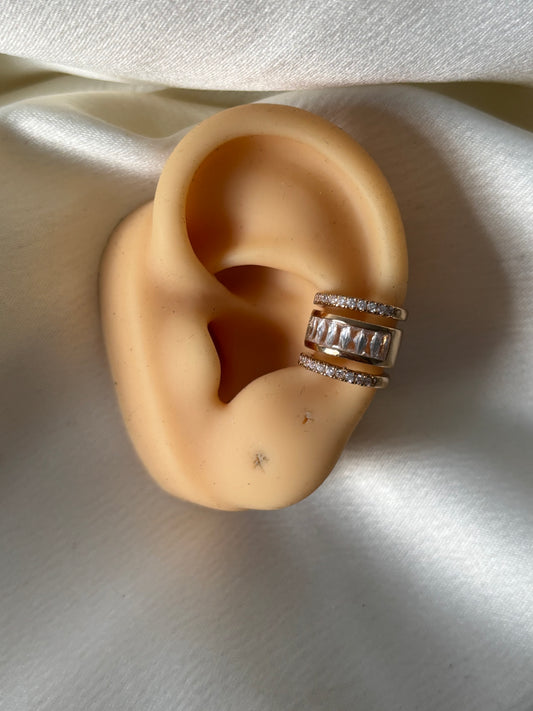 Earcuff 3 Lineas Rectangular