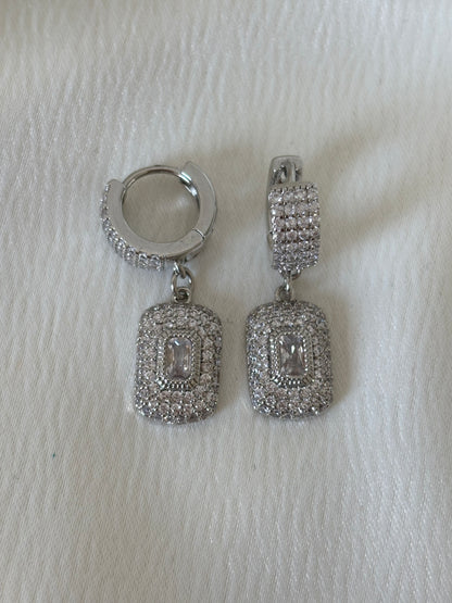 Aretes Placa Circonias