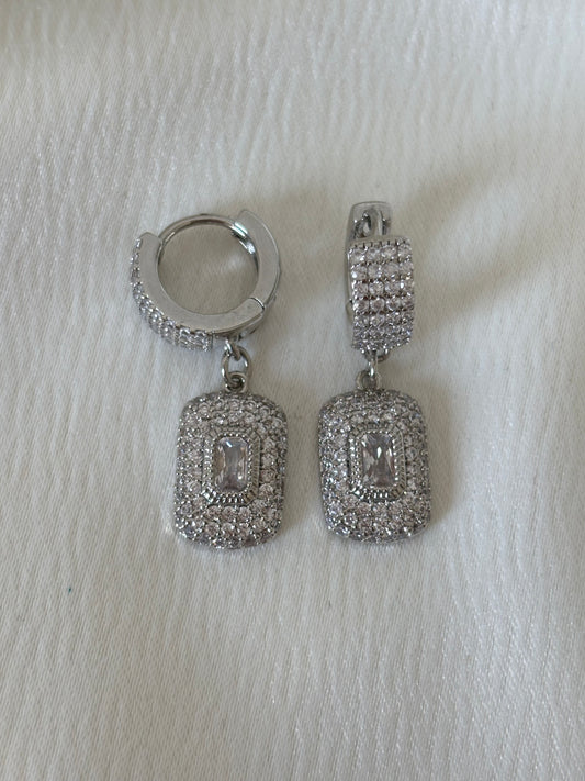 Aretes Placa Circonias