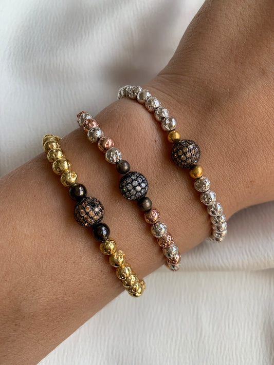 Set 3 Pulseras Metálicos