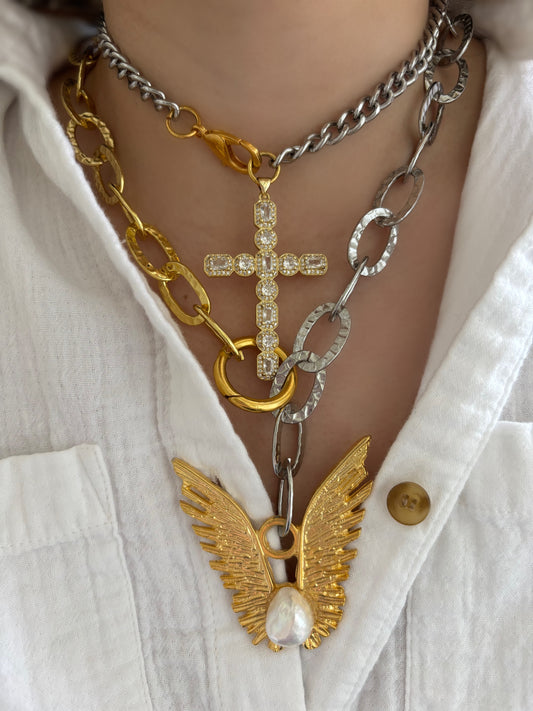 Collar Crucifijo Circonias