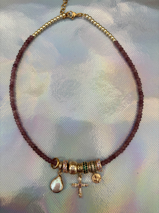 Charms Crucifijo Pink