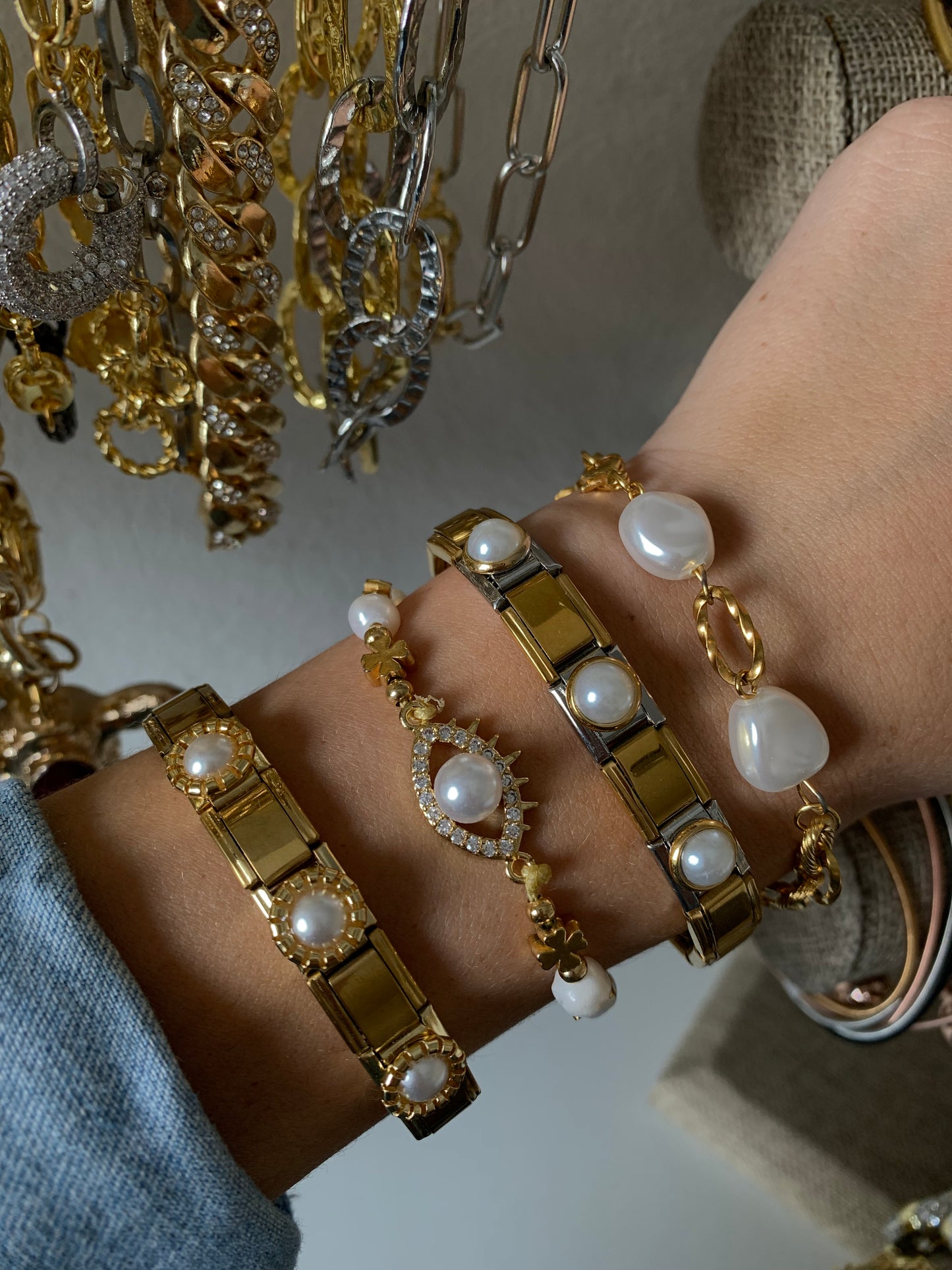 Pulseras Extensible Perlas