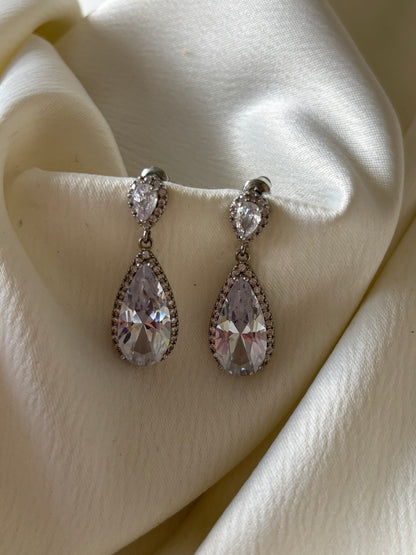 Aretes 2 Gotas Circonias