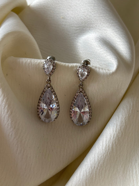 Aretes 2 Gotas Circonias