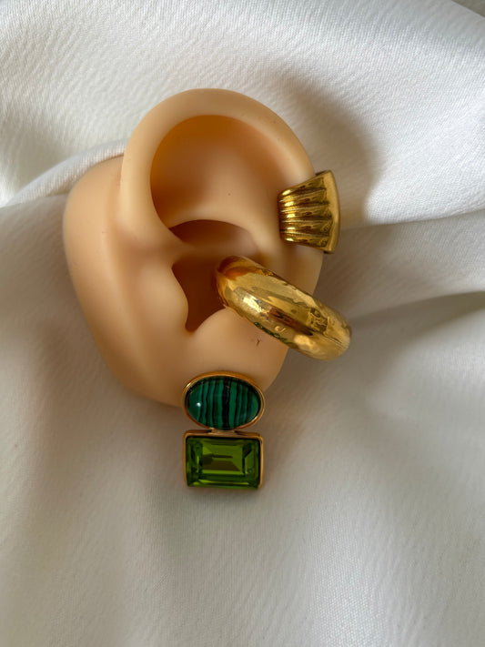 Aretes Malaquita