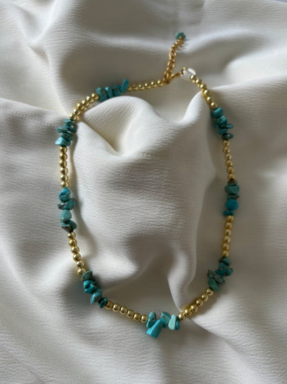 Collar Chips Turquesa Mini Bola