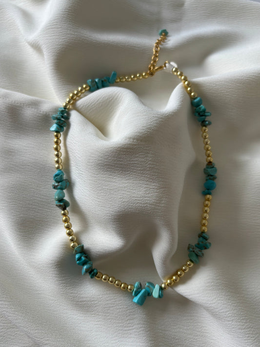 Collar Chips Turquesa Mini Bola