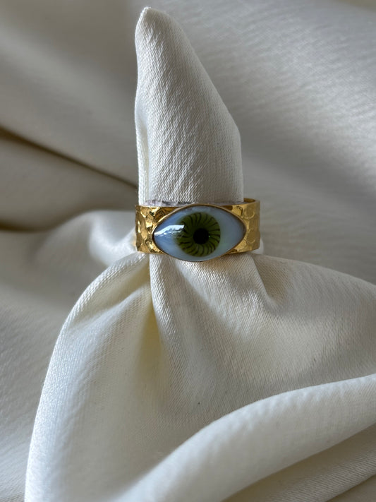 Anillo Ojo Chico Martillado