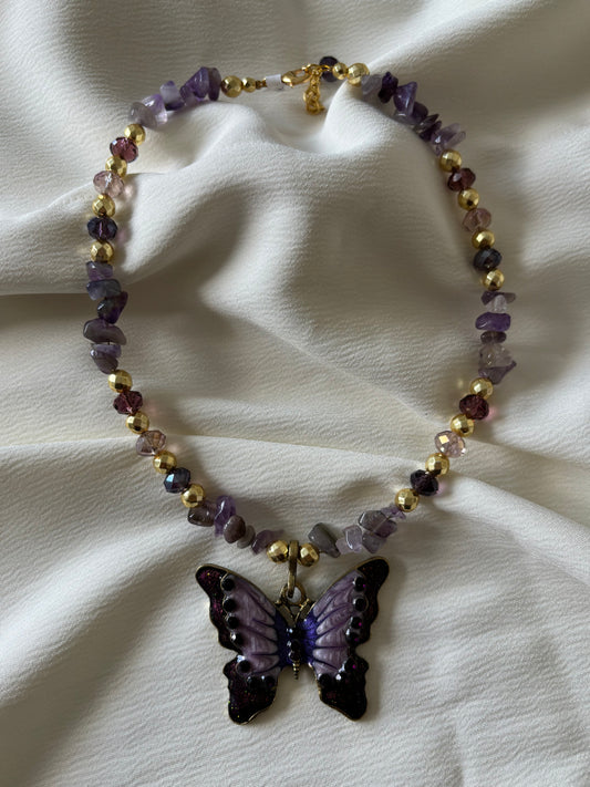 Collar Mariposa Amatista
