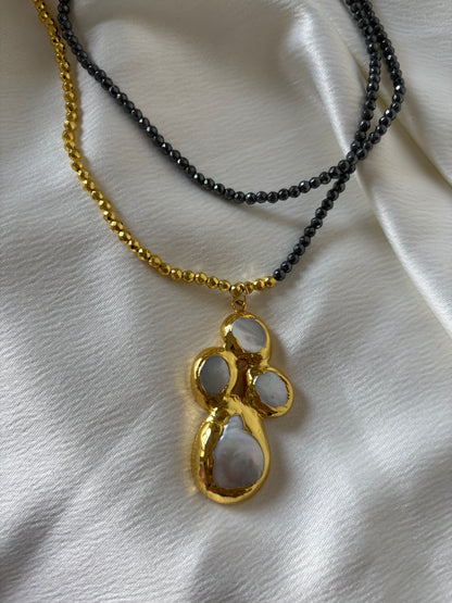 Collar Largo Perlas Irregular