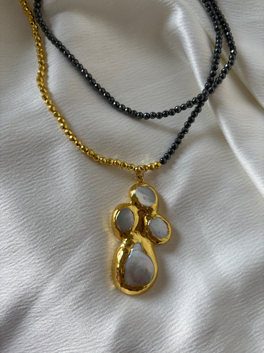 Collar Largo Perlas Irregular
