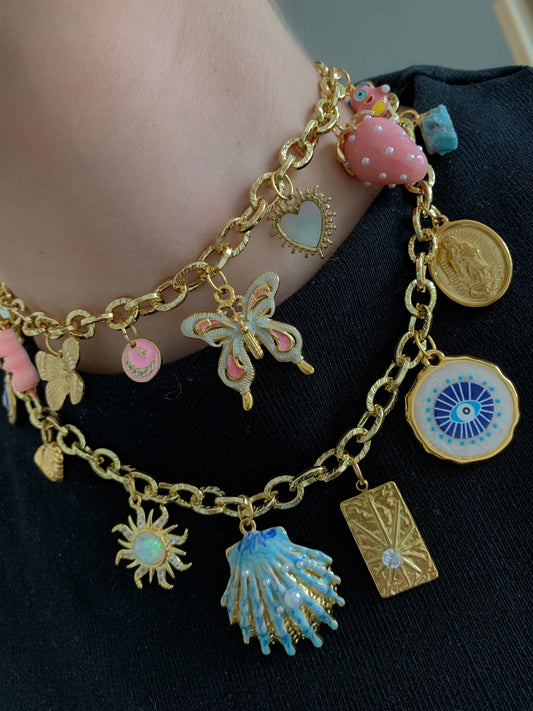 Collar Charms Pink