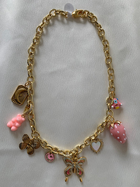 Collar Charms Pink