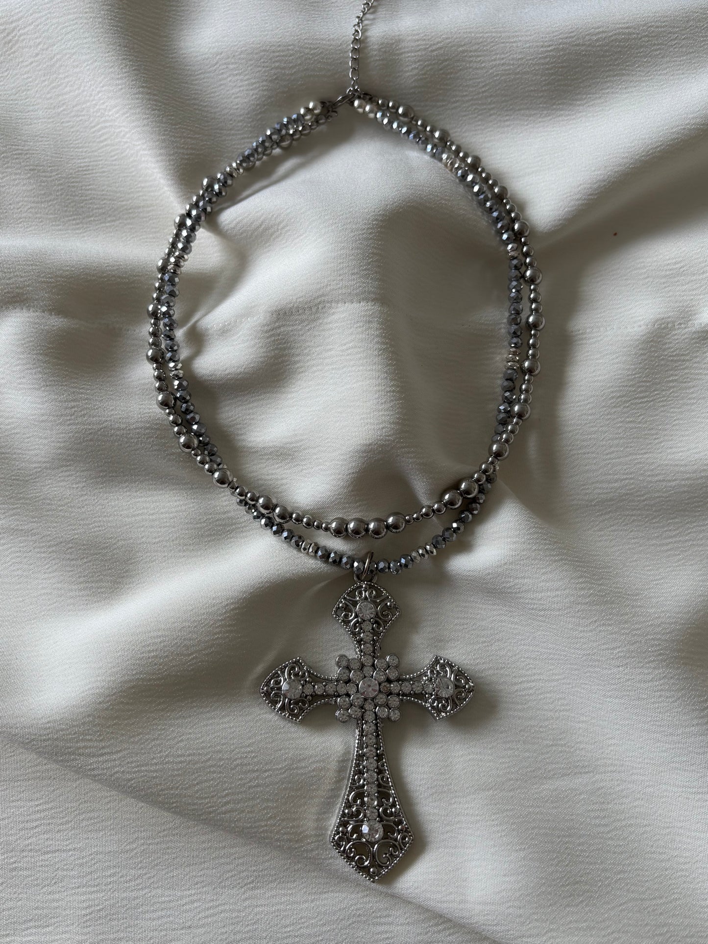 Collar Maxi Crucifijo Platted