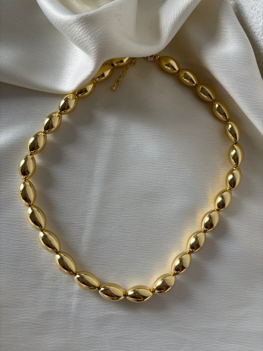 Collar Cilindros Dorado