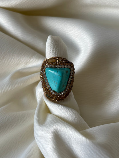 Anillo Espinela Turquesa